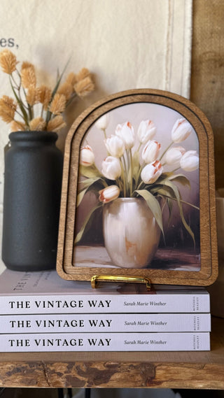 Tulips Arch Framed Art 6x8" - 420 Home Decor - The Farmhouse
