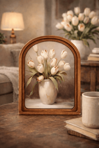 Tulips Arch Framed Art 6x8" - 420 Home Decor - The Farmhouse