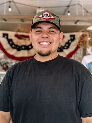 USA Gold Patriot Snapback Hat - Camo - The Farmhouse