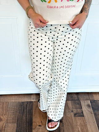 Vanilla Bean Polka Dot Pants - 240 Pants - The Farmhouse