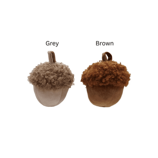Velvet & Faux Sherpa Acorn, 2 Colors - 430 Holiday Décor - The Farmhouse