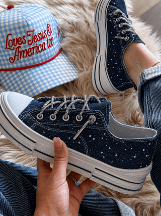 Very G Aman Slip On Sneaker, Denim - 300 Footwear - The Farmhouse