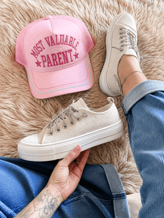 Very G Aman Slip On Sneakers, Harmon Sparkle Natural - 300 Footwear - The Farmhouse