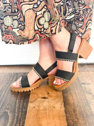 Very G Penny Black Sandal Wedge - 300 Footwear - The Farmhouse
