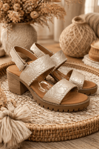 Very G Penny Gold Sandal Wedge - 300 Footwear - The Farmhouse
