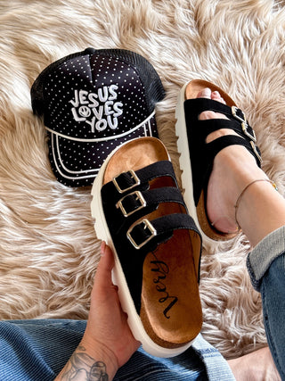 Very G Plaza Slip On Platform Sandal, Black - 300 Footwear - The Farmhouse