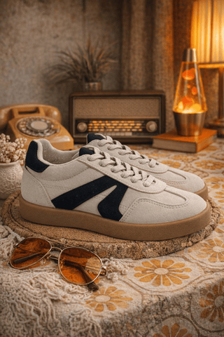Very G Retro Throwback Sneaker, Beige - 300 Footwear - The Farmhouse