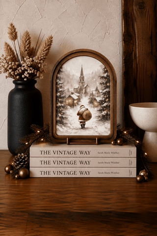 Village Santa Arch Framed Art 6x8" - 420 Home Decor - The Farmhouse