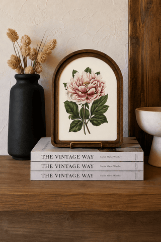 Vintage Peony Arch Framed Art 8.25x11 - 420 Home Decor - The Farmhouse