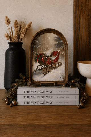Vintage Sleigh Arch Framed Art 8.25x11” - 420 Home Decor - The Farmhouse
