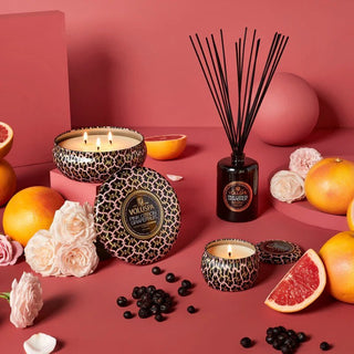 Voluspa 3 Wick Tin 12oz Candle, Pink Citron Grapefruit - 410 Candles & Scents - The Farmhouse