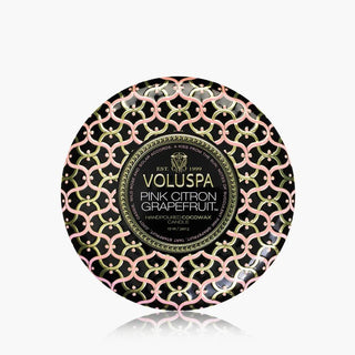 Voluspa 3 Wick Tin 12oz Candle, Pink Citron Grapefruit - 410 Candles & Scents - The Farmhouse
