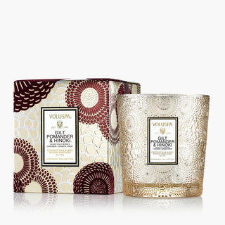 Voluspa Classic 9oz Candle, Gilt Pomander & Hinoki - 410 Candles & Scents - The Farmhouse