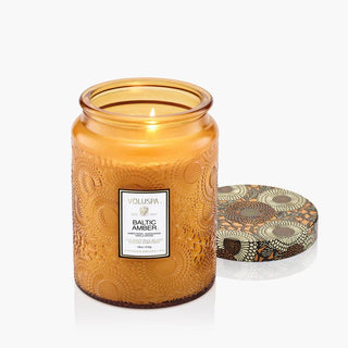 Voluspa Large Jar 18oz Candle, Baltic Amber - 410 Candles & Scents - The Farmhouse