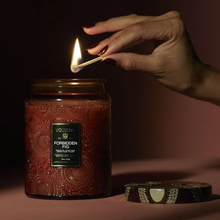 Voluspa Large Jar 18oz Candle, Forbidden Fig - 410 Candles & Scents - The Farmhouse