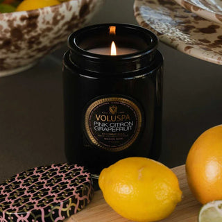 Voluspa Large Jar 18oz Candle, Pink Citron Grapefruit - 410 Candles & Scents - The Farmhouse