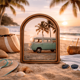 Vw Bus Arch Framed Art 8.25x11" - 420 Home Decor - The Farmhouse