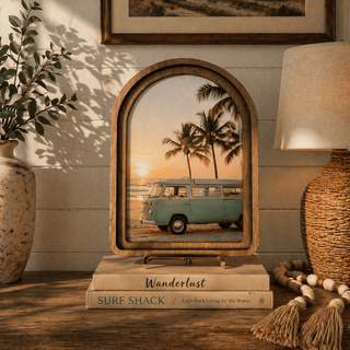 Vw Bus Arch Framed Art 8.25x11" - 420 Home Decor - The Farmhouse