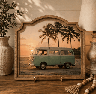 Vw Bus Provincial Framed Art - 420 Home Decor - The Farmhouse