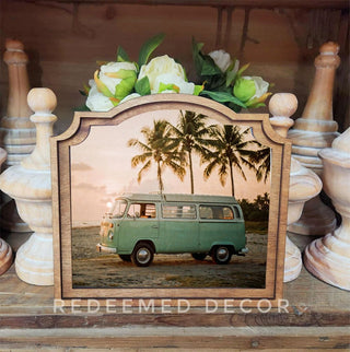 Vw Bus Provincial Framed Art - 420 Home Decor - The Farmhouse