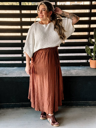 Wagon Wheel Boho Western Midi Skirt - The Farmhouse