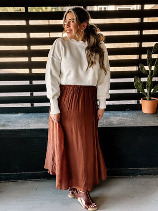 Wagon Wheel Boho Western Midi Skirt - The Farmhouse