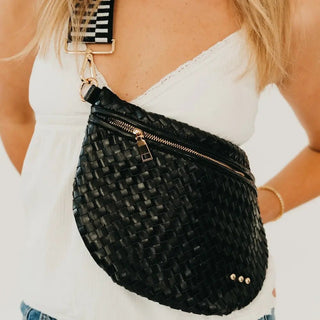 Westlyn Woven Bum Bag, Black - 280 Bags - The Farmhouse