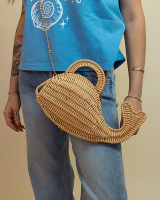 Whale Rattan Purse Clutch - 280 Bags - The Farmhouse