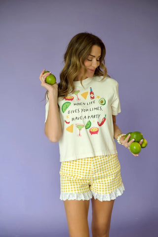 When Life Gives You Limes Crop Tee - 120 Graphic Tees - The Farmhouse