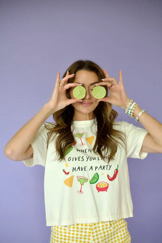 When Life Gives You Limes Crop Tee - 120 Graphic Tees - The Farmhouse