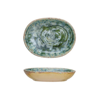Whispered Bloom Reactive Glaze Stoneware Dish - 420 Home Decor - The Farmhouse