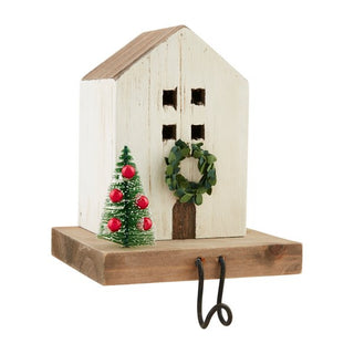 White Christmas House Stocking Holder - The Farmhouse