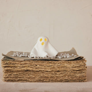 White Stoneware Light-Up Ghost - 430 Holiday Decor - The Farmhouse