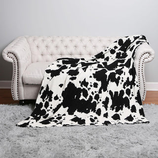 Wild West Western Cowhide Blanket, Black - The Farmhouse