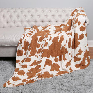 Wild West Western Cowhide Blanket, Brown - The Farmhouse