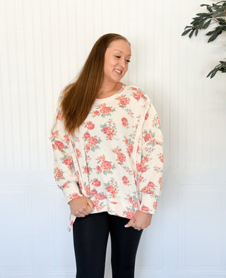 Wildflower Edge Thermal Sweatshirt - 100 Casual Tops - The Farmhouse