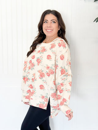 Wildflower Edge Thermal Sweatshirt - 100 Casual Tops - The Farmhouse