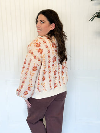 Wildflower Haven Floral Knit Cardigan - 150 Kimonos + Cardigans - The Farmhouse