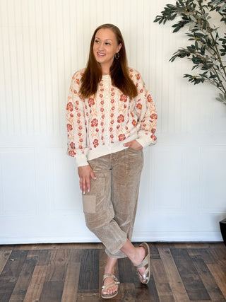 Wildflower Haven Floral Knit Cardigan - 150 Kimonos + Cardigans - The Farmhouse