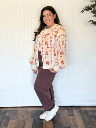 Wildflower Haven Floral Knit Cardigan - 150 Kimonos + Cardigans - The Farmhouse