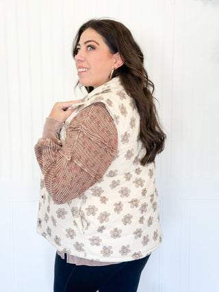 Wildflower Padded Vest, Cream - 160 Outerwear - The Farmhouse