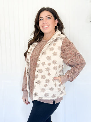 Wildflower Padded Vest, Cream - 160 Outerwear - The Farmhouse
