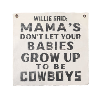 Willie Said 25"x25" Hand Painted Wall Hanging - 423 Stationery - The Farmhouse