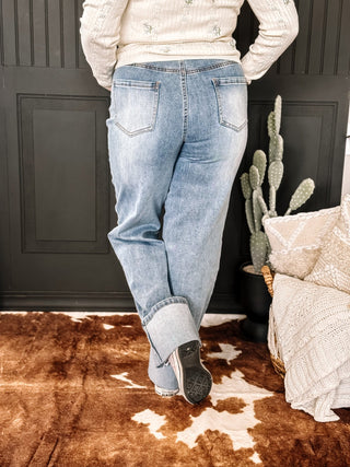 Willow Canyon Wide Leg Twill Denim Pants - The Farmhouse