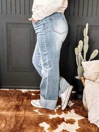 Willow Canyon Wide Leg Twill Denim Pants - The Farmhouse