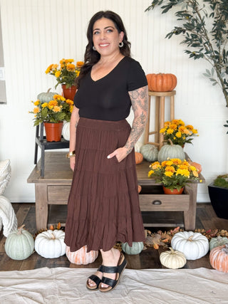 Willow Tiered Midi Skirt - 220 Shorts + Skirts - The Farmhouse