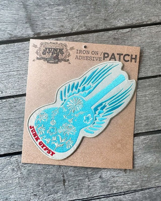 Winged Guitar Patch - Large - The Farmhouse