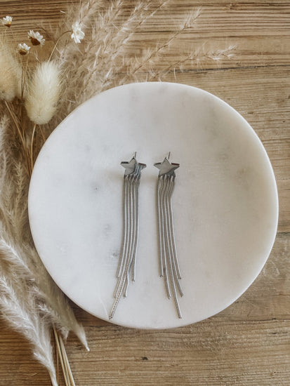 Wish Upon A Star Earrings - Silver - The Farmhouse