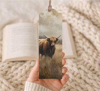 Wood Bookmark Meadow Highland - 423 Stationery - The Farmhouse