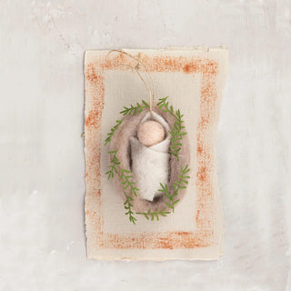 Wool Felt Baby Jesus Ornament - The Farmhouse